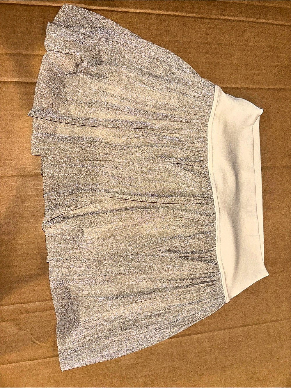 OFFLINE by Aerie Real Me Pleated Glitter Skirt Metallic Skort Size Small Like